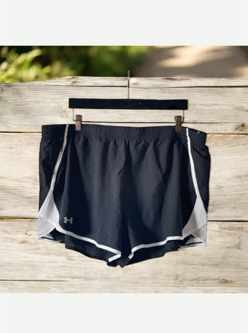 NWT Under Armour 3XL Black Shorts Womens Plus Pull On Running Work Out